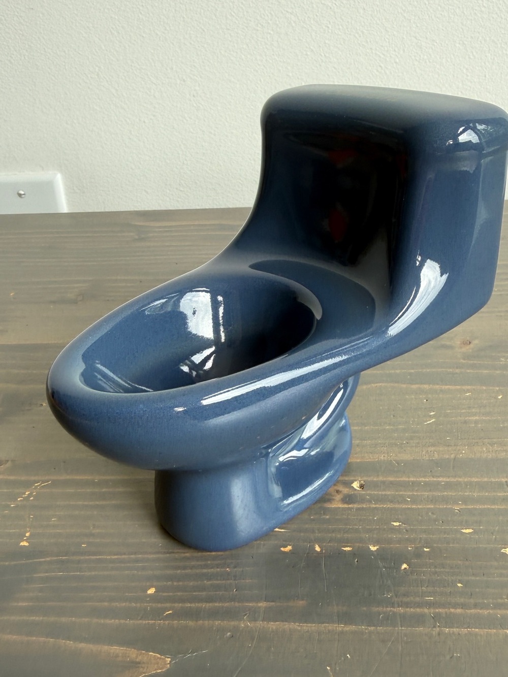 Vintage miniature ceramic toilet American Standard salesman sample.